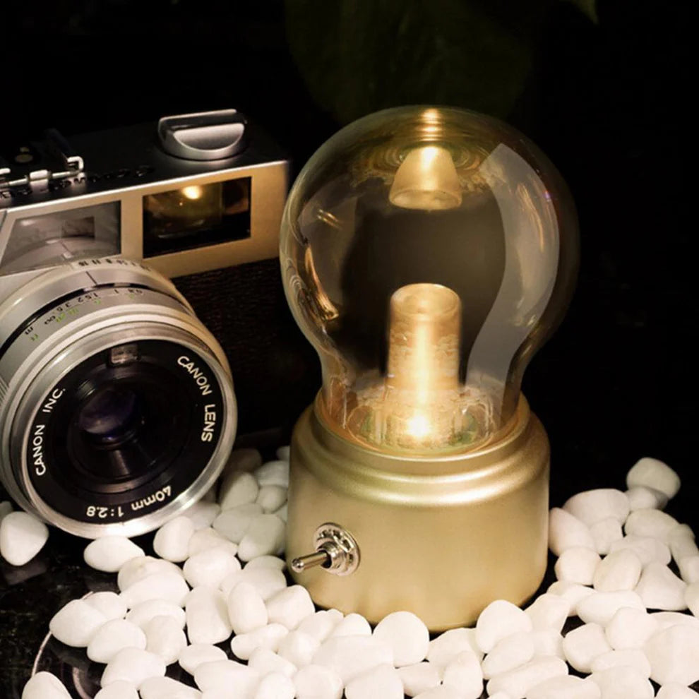 Retro Draagbare LED Tafellamp met USB Oplaad