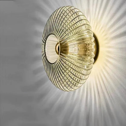 Lichtgevende Golf Glazen LED Wandlamp