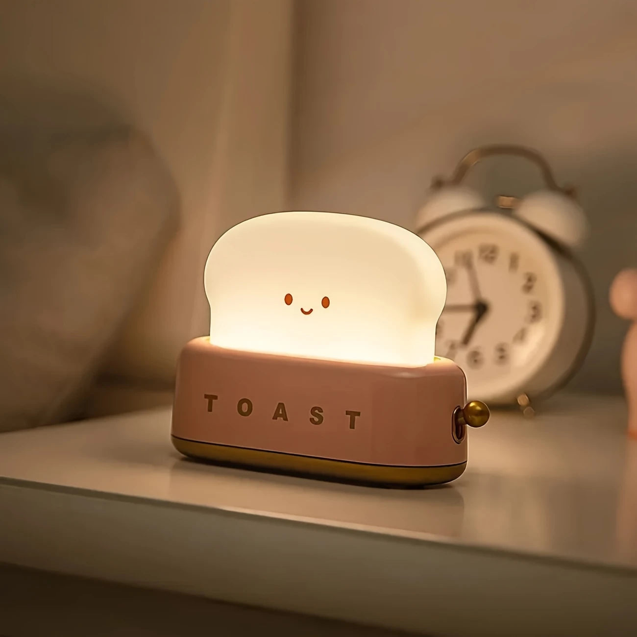 Toaster Vorm LED Nachtlamp – Oplaadbare Tafellamp met Warme Sfeerverlichting