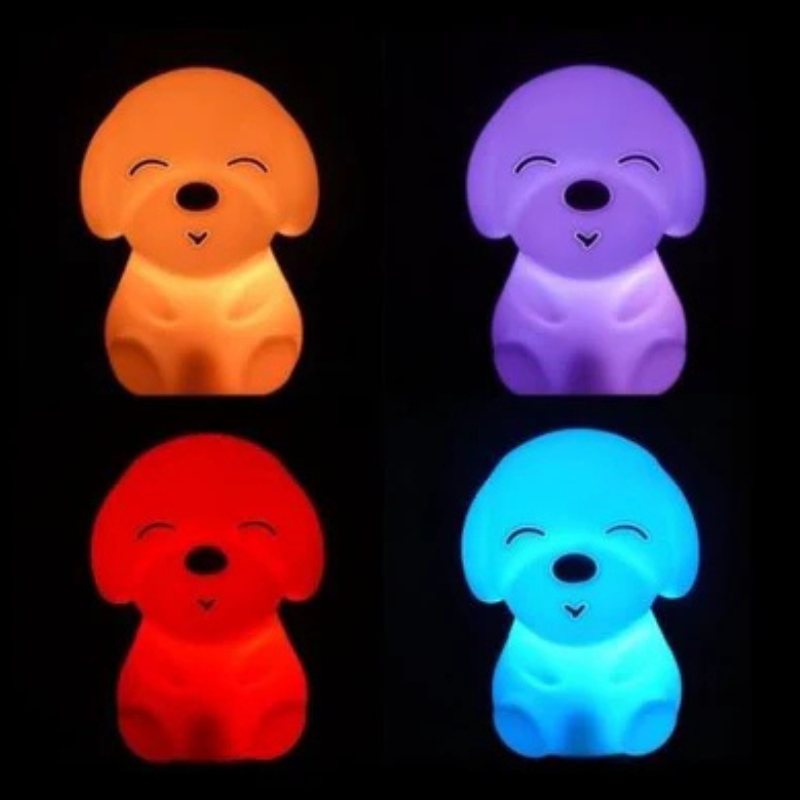 Kleurrijk & Oplaadbaar Zacht Hond LED Nachtlamp
