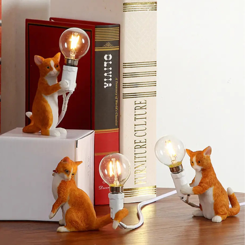 Decoratieve Kat TafelLamp–Speels en Sfeervol Licht