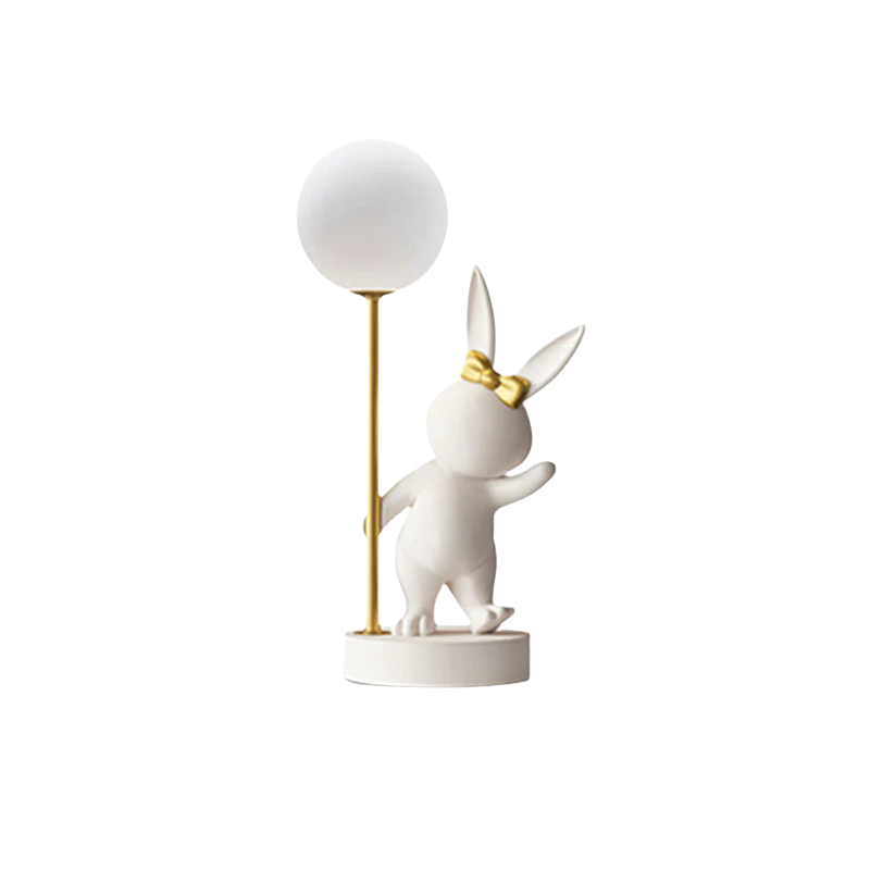 Keramiek & Metaal LED Konijn Kinder Tafel Lamp