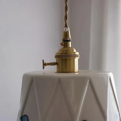 Retro Klassiek Keramisch Wit Hanglamp