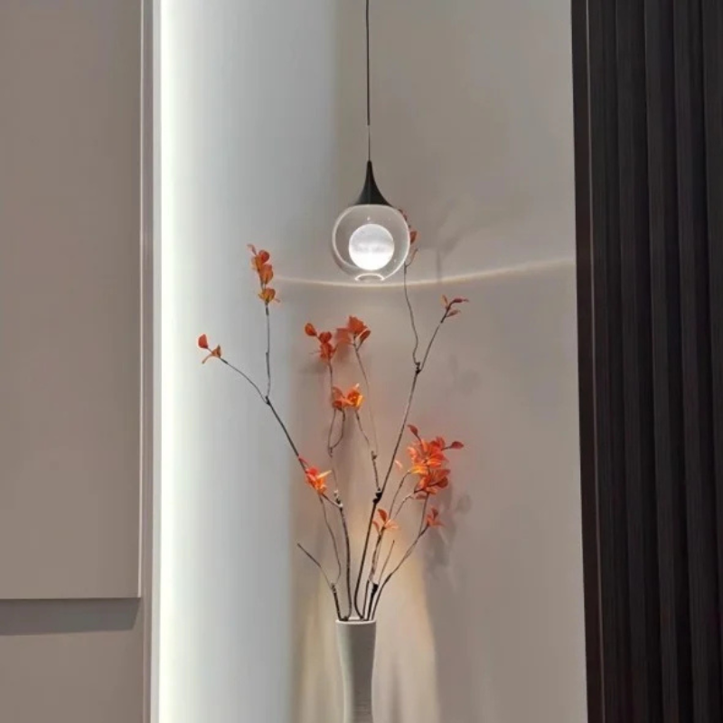 Heldere Glazen Bol Hanglamp met Tijdloze Uitstraling
