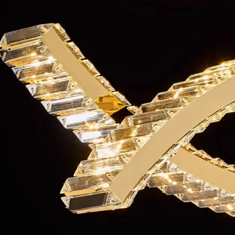 Luxe Kristallen Golfvormige Hanglamp