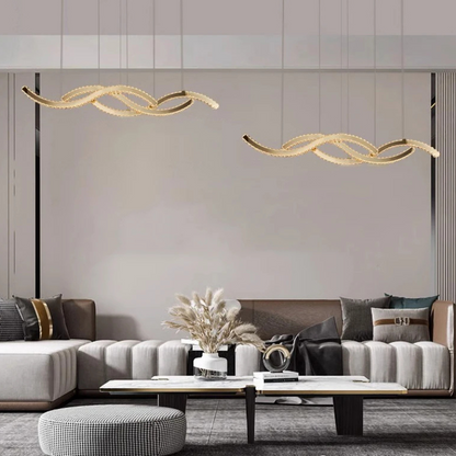 Luxe Kristallen Golfvormige Hanglamp