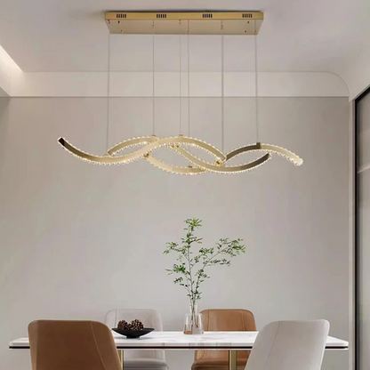 Luxe Kristallen Golfvormige Hanglamp