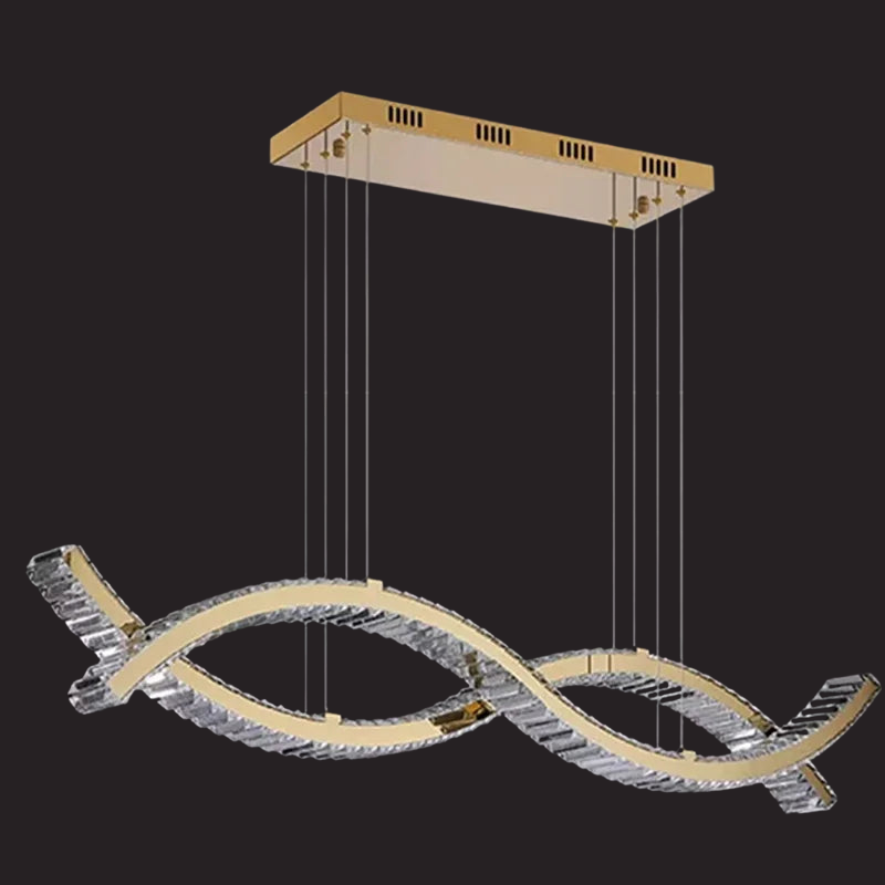Luxe Kristallen Golfvormige Hanglamp