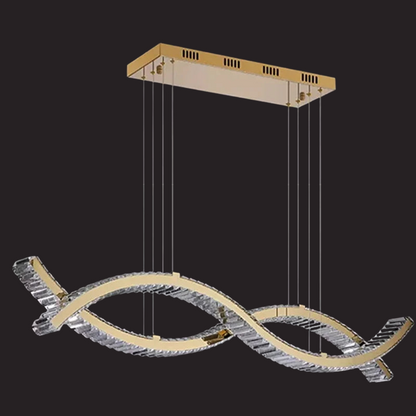 Luxe Kristallen Golfvormige Hanglamp