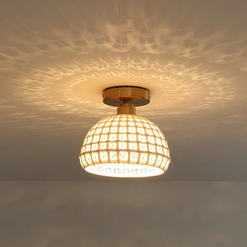 Nordic Keramische Plafondlamp met Warme Gloed