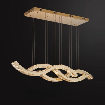 Luxe Kristallen Golfvormige Hanglamp