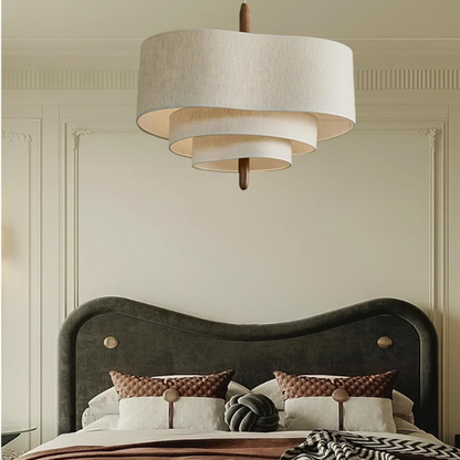 Elegante Stoffen Hanglamp met Warme Gloed