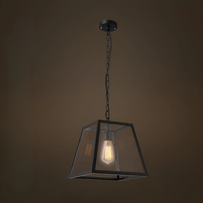 Retro Industriële Stijl Glazen Hanglamp