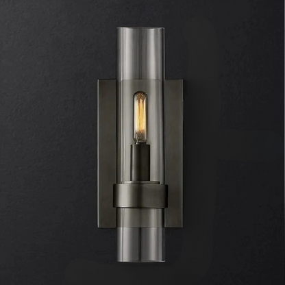 Flame Cilindrische Wandlamp van Glas en Metaal