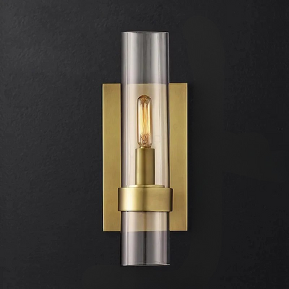 Flame Cilindrische Wandlamp van Glas en Metaal