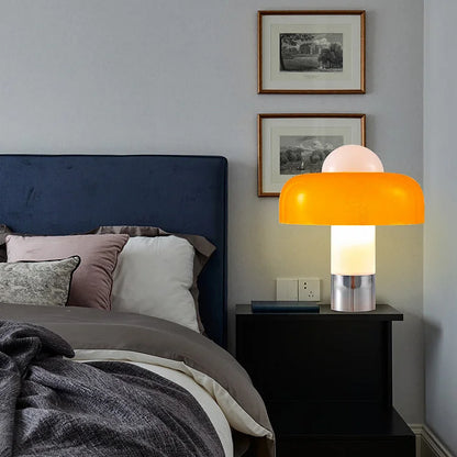 Luxe Italiaans Design Tafellamp met Koperen Accenten
