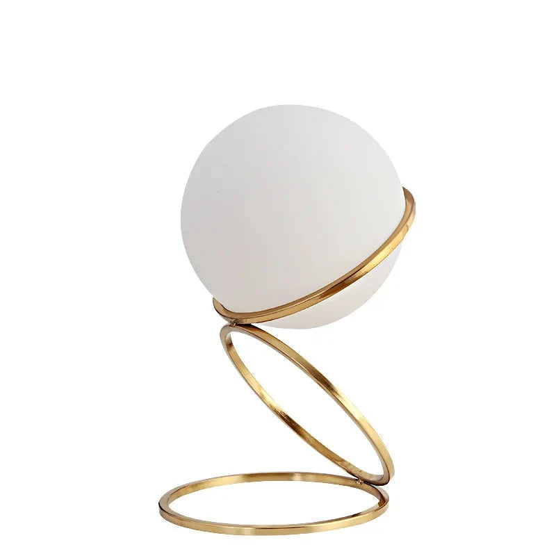 Moderne Glas Tafellamp  met Gouden Accenten