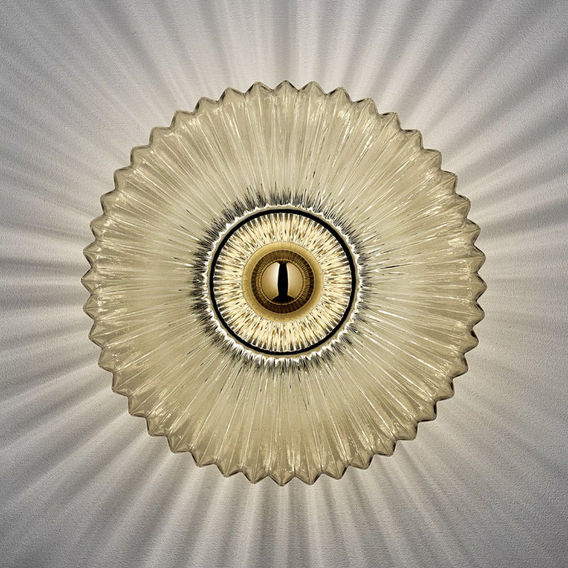 Lichtgevende Golf Glazen LED Wandlamp