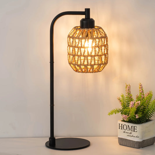 Moderne Handgeweven LED Tafellamp met USB-voeding