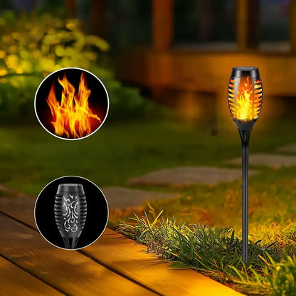 Solar LED Tuinlampen met Flikkerende Vlam – Set van 4/8/12 Stuks