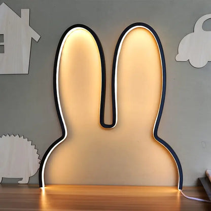 Schattige Konijn LED Wandlamp – USB Aansluiting & Dimbaar in Drie Kleuren