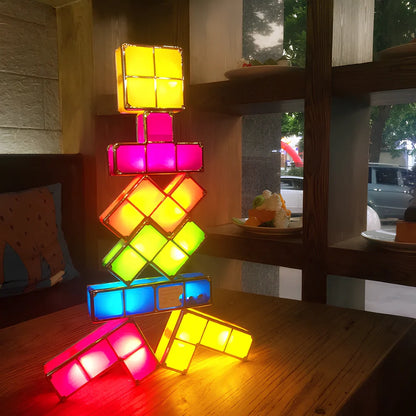 Creatief Stapelbaar Tetra Blokken Lamp