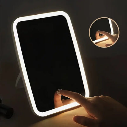 Draagbaar LED Make-uplamp met Spiegel en USB-Oplaadfunctie