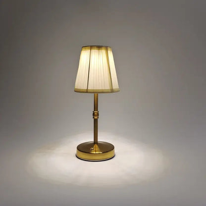 Cordless Antique Brass LED Tafellamp – Warm Licht, Klassieke Stijl
