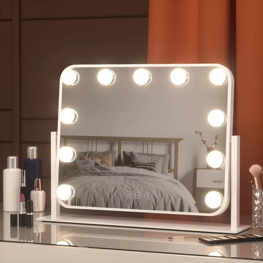 Hollywood LED Make-up Spiegel | 360° Draaibaar & 3 Kleurmodi