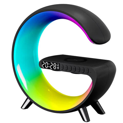 4-in-1 Oplaadstation met Bluetooth & LED Tafellamp