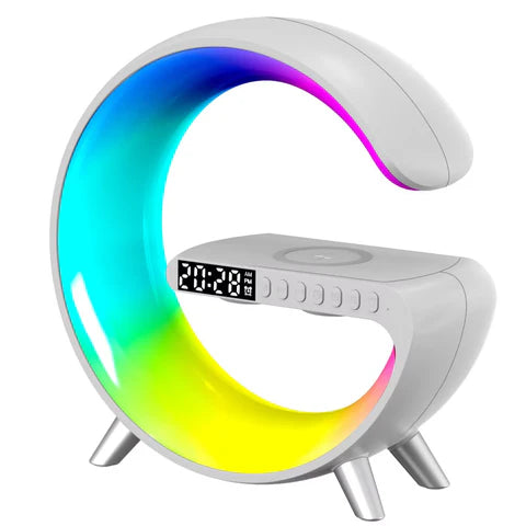 4-in-1 Oplaadstation met Bluetooth & LED Tafellamp