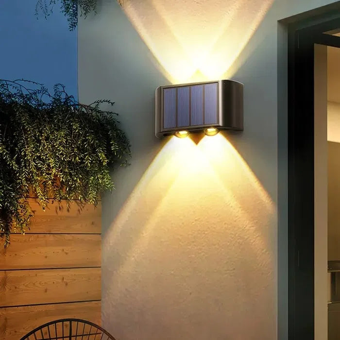4 LED Solar Buitenverlichting Wandlamp