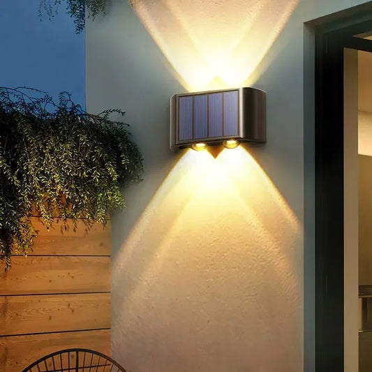 4 LED Solar Buitenverlichting Wandlamp