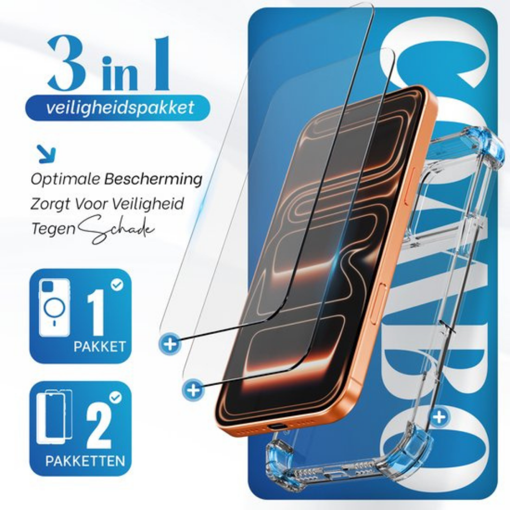 Telefoonhoesje Transparant Siliconen Shockproof Screenprotector