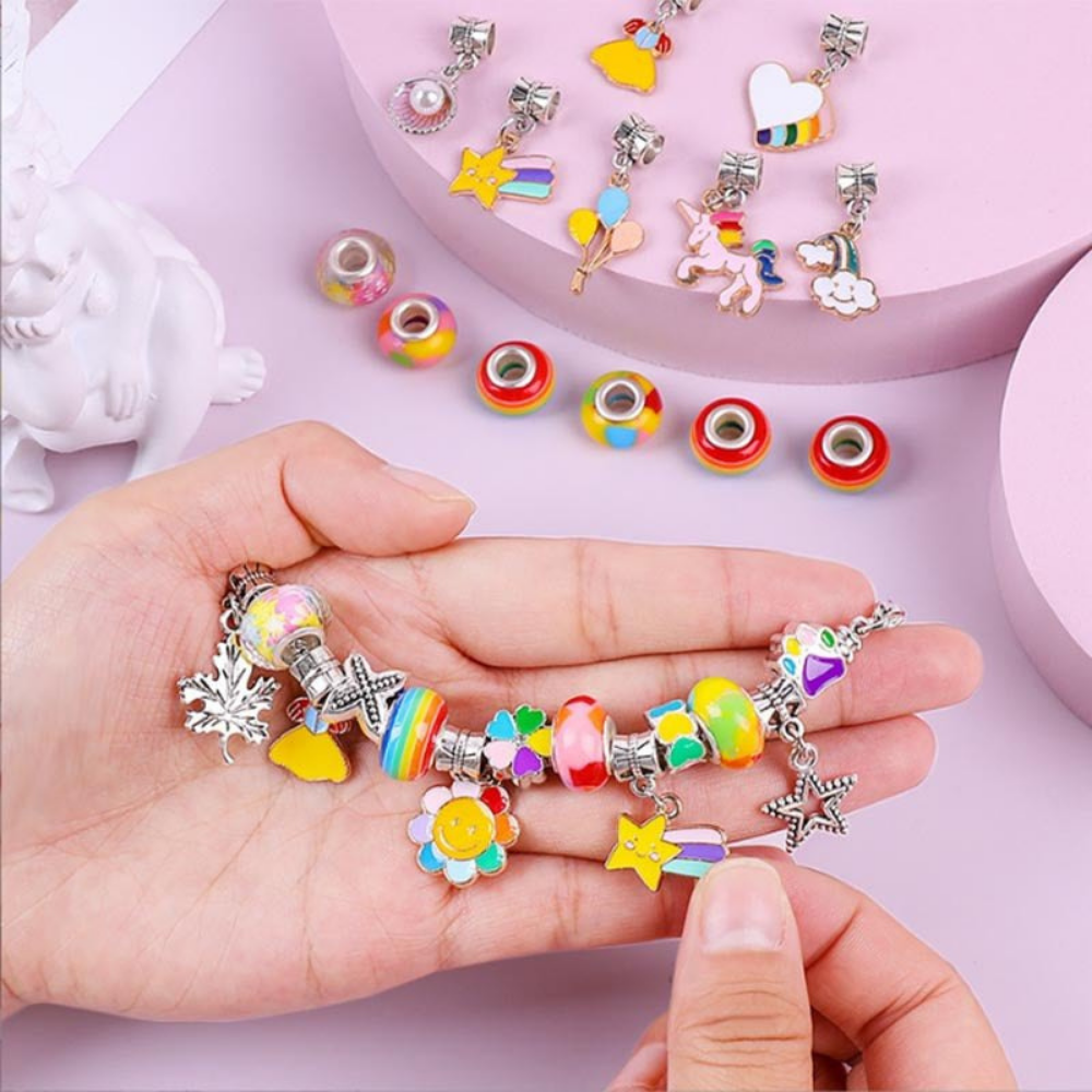Knutselset Armbandjes Kinderen Creatieve Kralen Bedels