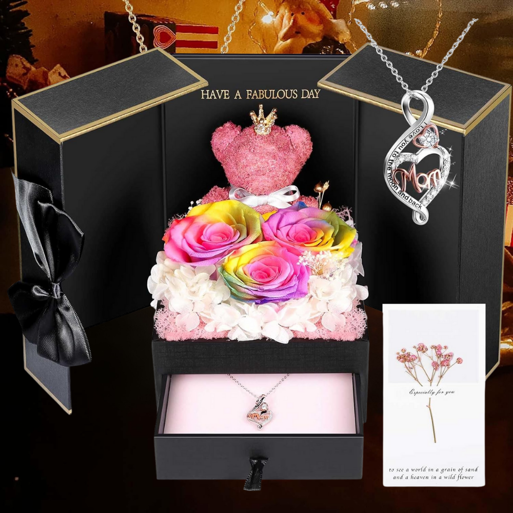 Cadeaubox Eeuwige Rozen Sieraden Geschenk Decoratief