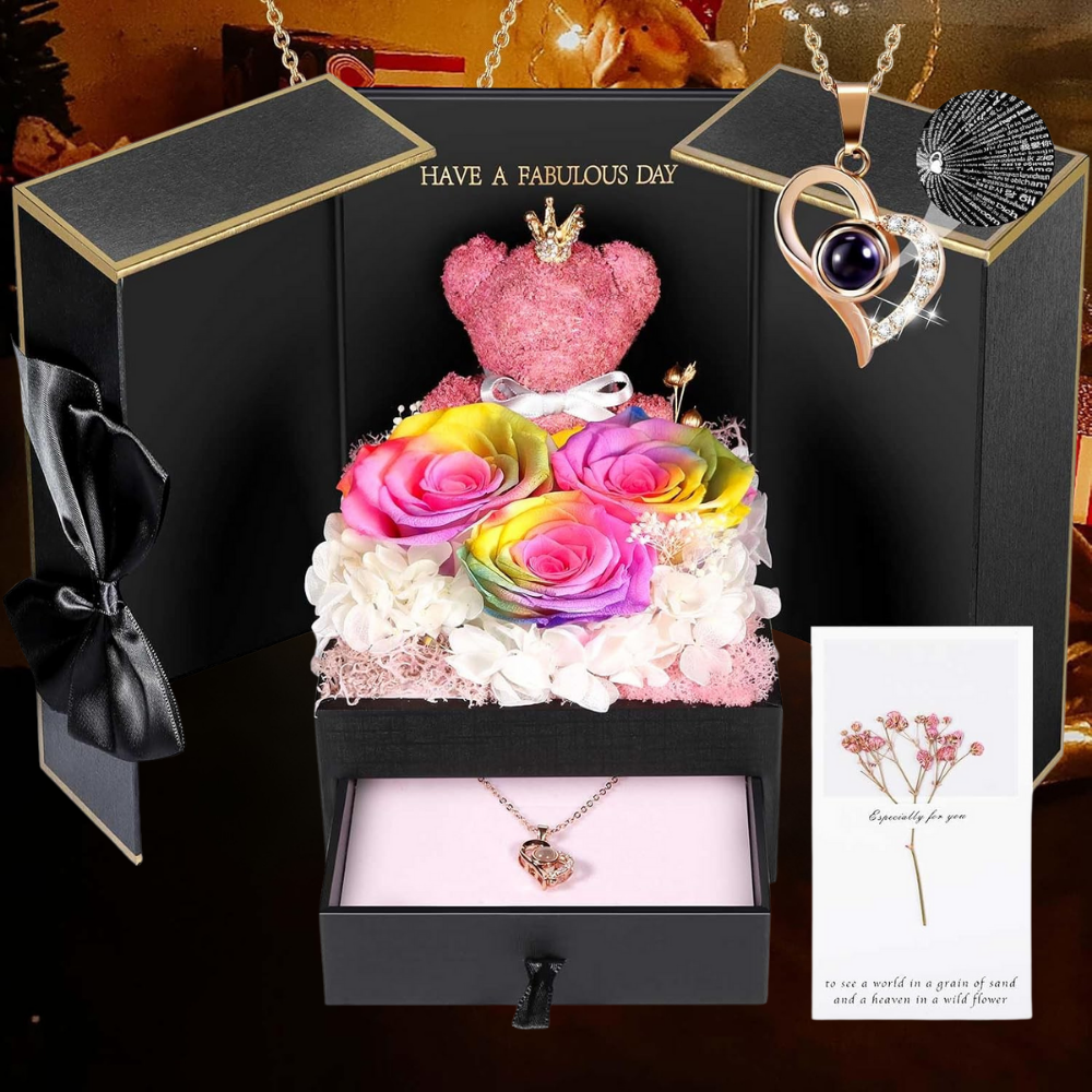 Cadeaubox Eeuwige Rozen Sieraden Geschenk Decoratief