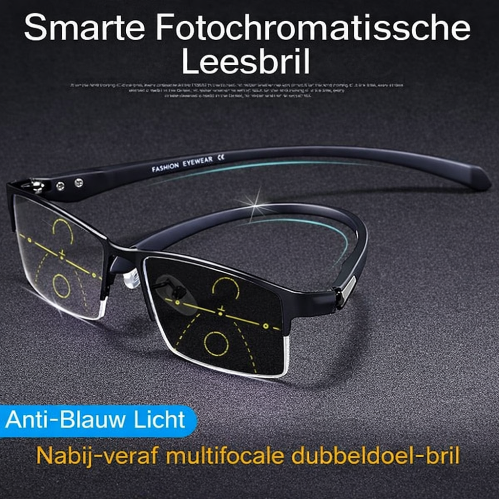 Leesbril Progressief Titanium Fotochromisch Blauwlichtfilter