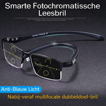 Leesbril Progressief Titanium Fotochromisch Blauwlichtfilter