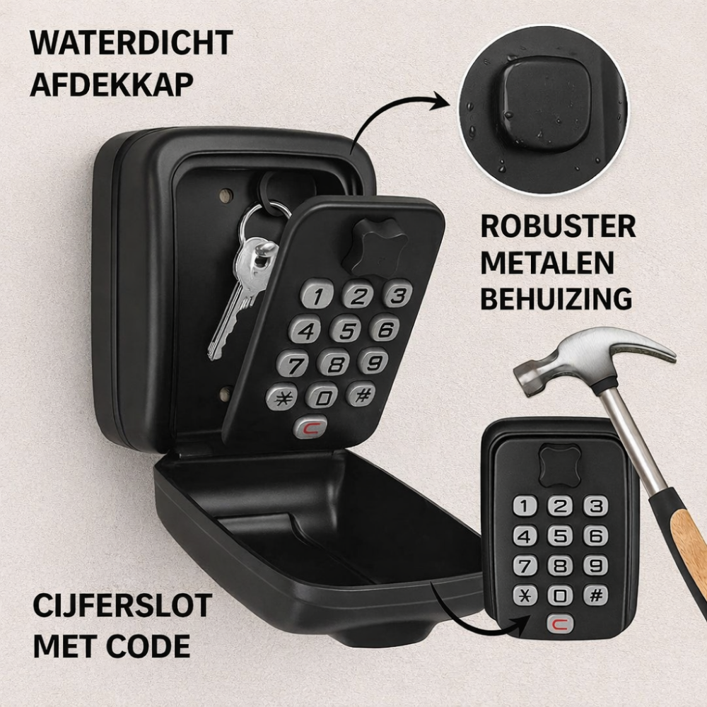 Sleutelkluis Code Buiten Wandmontage Weerbestendig