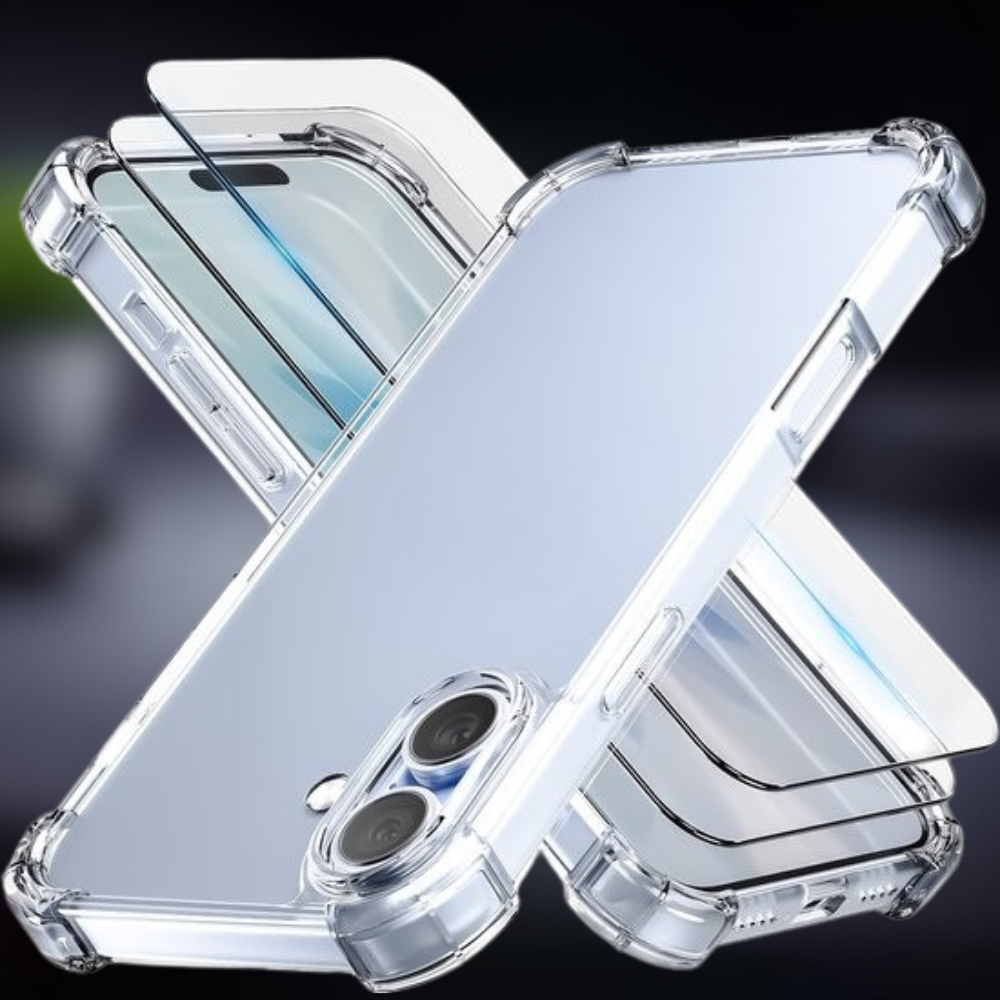 Telefoonhoesje Transparant Siliconen Shockproof Screenprotector