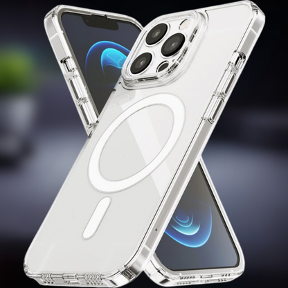 Telefoonhoesje Transparant Magneet Draadloos Opladen Bescherming