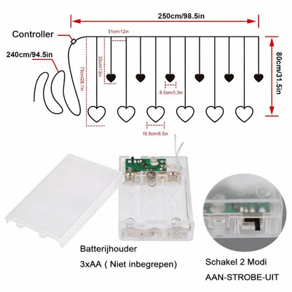 Lichtsnoer Hartvormig LED Warm Sfeerverlichting Binnen