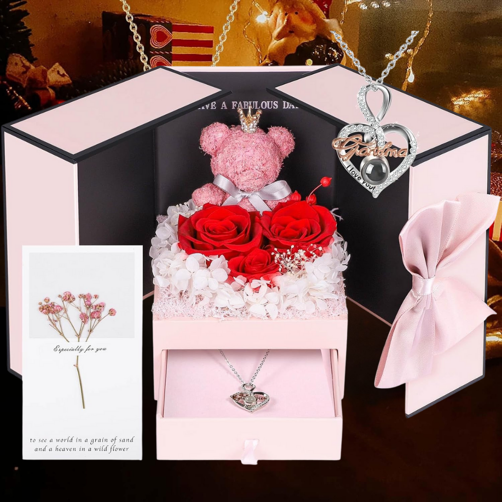 Cadeaubox Eeuwige Rozen Sieraden Geschenk Decoratief