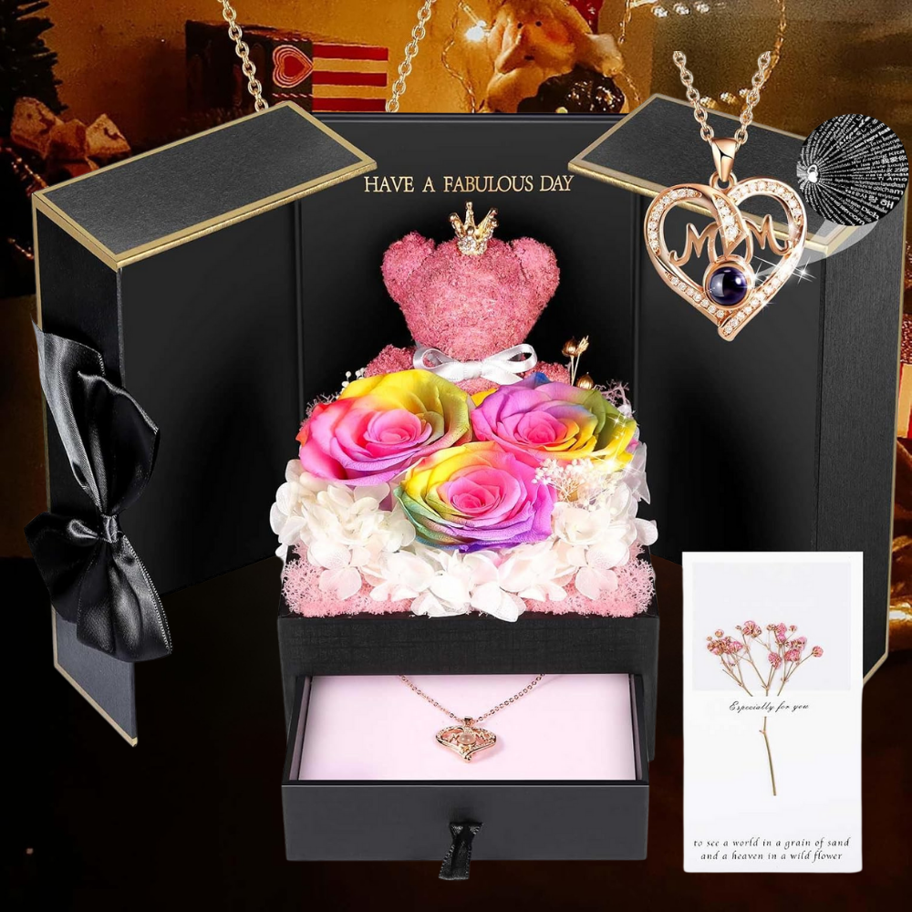 Cadeaubox Eeuwige Rozen Sieraden Geschenk Decoratief