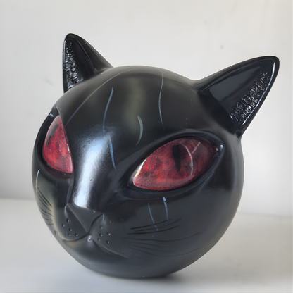 Beeldje Kattenhoofd Mystiek Hars Tafel Decoratie