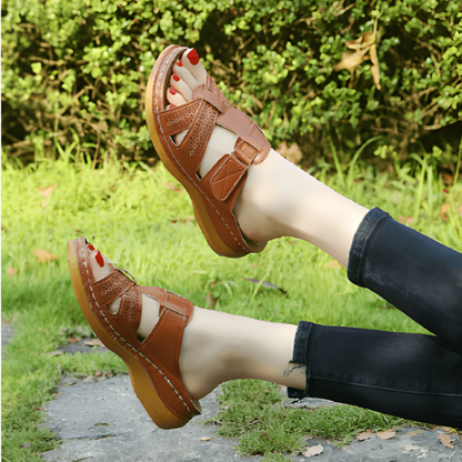 Dames Sandalen Comfort Sleehak PU Leer Instap