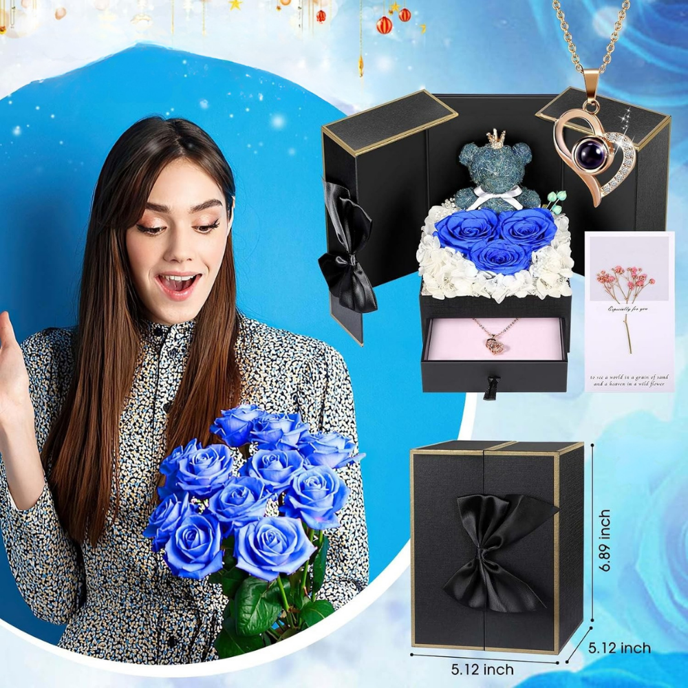 Cadeaubox Eeuwige Rozen Sieraden Geschenk Decoratief