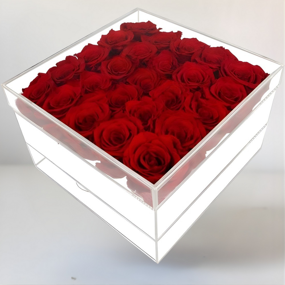 Cadeau Roos Acryl Box Langhoudend Romantisch Decoratief Geschenk
