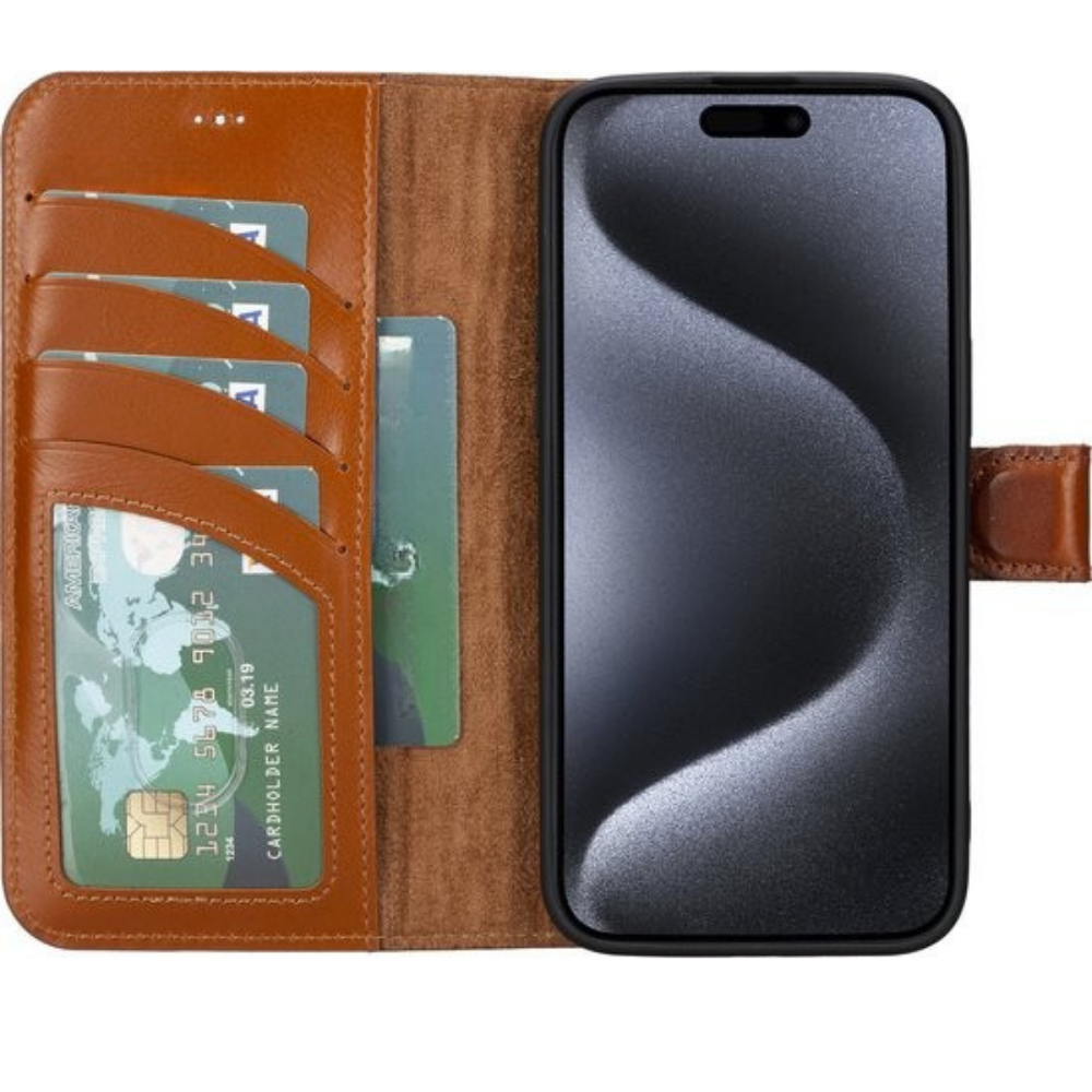 Telefoonhoesje Wallet Leer Pasjeshouder Kickstan
